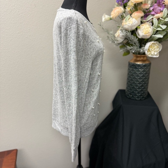 NWT Juicy Couture Pearl Embellished Grey Sweater | Size Small - Picture 5 of 9